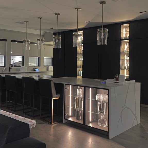 Kitchen Island with lights